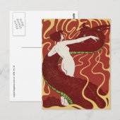 Schlange und Frau von Christiansen Postkarte (Vorne/Hinten)