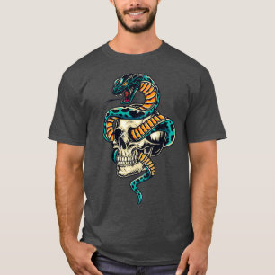 Schlange und Gespensterdesign T-Shirt