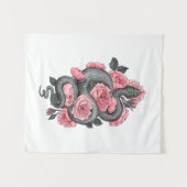 Schlange und Rose Wandteppich (Vorderseite (Horizontal))