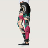 Schlange und Rote Rose Leggings (Links)
