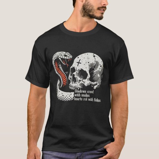 Schlange und Schädel T-Shirt (Vorderseite)