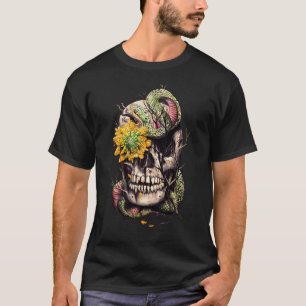 Schlange und Schädel T-Shirt