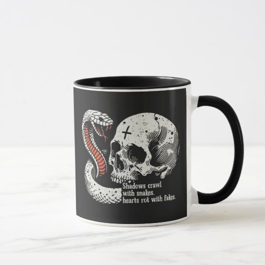 Schlange und Schädel Tasse (Rechts)