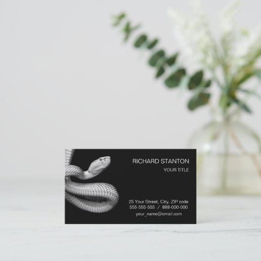 Schlange Visitenkarte (Stehend Vorderseite)