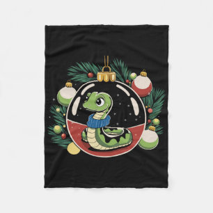 Schlange Weihnachten Ll Niedlich Reptile Lover Xma Fleecedecke