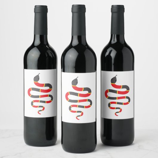 Schlange Weinetikett (Flaschen)