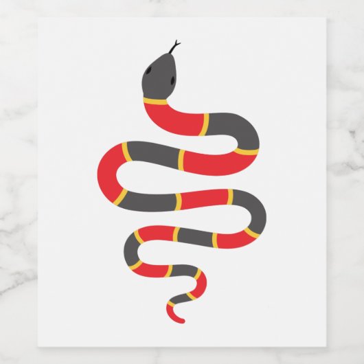 Schlange Weinetikett (Einzelnes Label)
