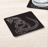 Schlange Zeichn/Untersetzer-Set Rechteckiger Pappuntersetzer (angewinkelt)