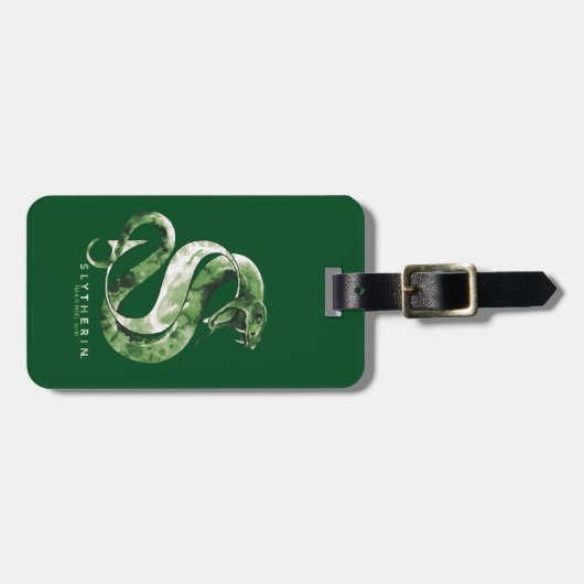 Schlangen-Aquarell Harry Potters | SLYTHERIN™ Gepäckanhänger (Vorderseite horizontal)
