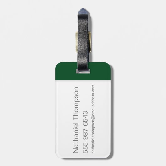 Schlangen-Aquarell Harry Potters | SLYTHERIN™ Gepäckanhänger (Rückseite vertikal)