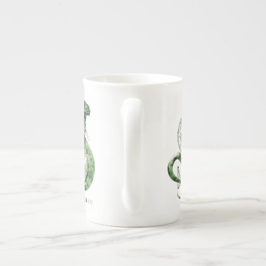 Schlangen-Aquarell Harry Potters | SLYTHERIN™ Porzellantasse (Rückseite)