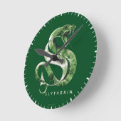 Schlangen-Aquarell Harry Potters | SLYTHERIN™ Runde Wanduhr (Winkel)