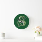 Schlangen-Aquarell Harry Potters | SLYTHERIN™ Runde Wanduhr (Zuhause)