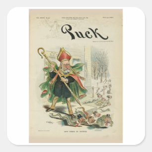 Schlangen aus der Stadt - Vintage Saint Patrick Quadratischer Aufkleber
