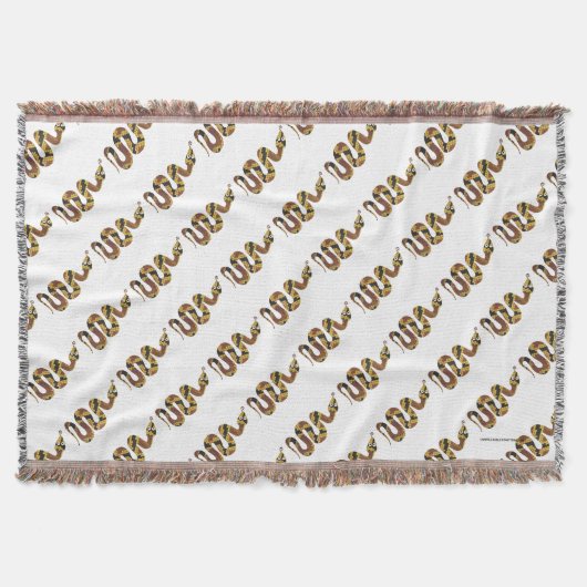 Schlangen-Braun- und Gold-Silhouette Decke (Vorderseite)