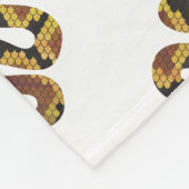 Schlangen-Braun- und Gold-Silhouette Fleecedecke (Ecke)