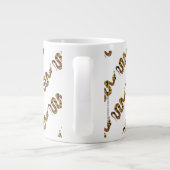 Schlangen-Braun- und Gold-Silhouette Jumbo-Tasse (Rückseite)