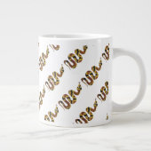 Schlangen-Braun- und Gold-Silhouette Jumbo-Tasse (Rechts)