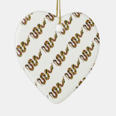 Schlangen-Braun- und Gold-Silhouette Keramikornament (Rechts)