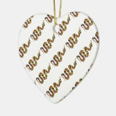 Schlangen-Braun- und Gold-Silhouette Keramikornament (Links)