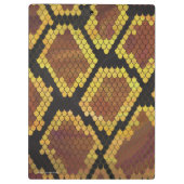 Schlangen-Braun- und Gold-Silhouette Klemmbrett (Rückseite)