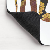 Schlangen-Braun- und Gold-Silhouette Mousepad (Ecke)