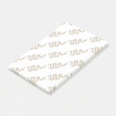 Schlangen-Braun- und Gold-Silhouette Post-it Klebezettel (angewinkelt)