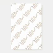 Schlangen-Braun- und Gold-Silhouette Post-it Klebezettel (Vorderseite)