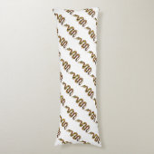 Schlangen-Braun- und Gold-Silhouette Seitenschläferkissen (Vorderseite Vertikal)