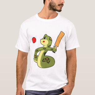 Schlangen-Cricket-Schläger T-Shirt