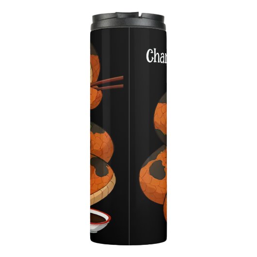 Schlangen Devours: Ramen Noodles, Chopsticks Thermosbecher (Rückseite)