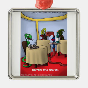 Schlangen-Dinerien Lustige Weihnachtsdekorationen Silbernes Ornament