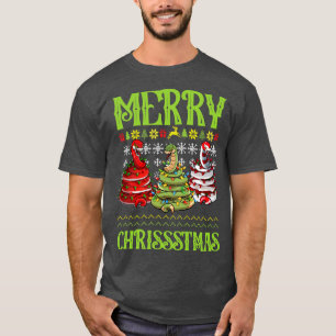 Schlangen Frohe Weihnachtsbäume Lustig Mery Chriss T-Shirt