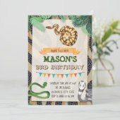 Schlangen-Geburtstags-Party Einladung (Stehend Vorderseite)