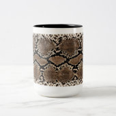 Schlangen-Haut-Druck-Tasse Zweifarbige Tasse (Mittel)