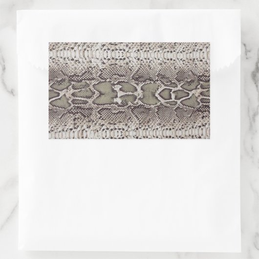 Schlangen-Haut rechteckige Aufkleber (Tasche)