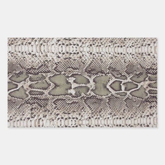 Schlangen-Haut rechteckige Aufkleber (Vorderseite)