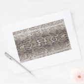 Schlangen-Haut rechteckige Aufkleber (Umschlag)