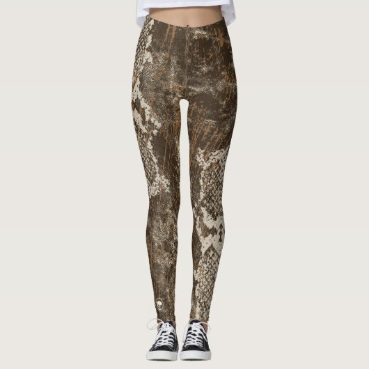 Schlangen-Haut-Tarnungs-Leggings Leggings (Vorderseite)