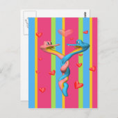 Schlangen in der Liebe Postkarte (Vorne/Hinten)