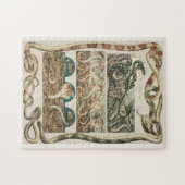 Schlangen, Kobra, Viper, Jugendstil von Anton Sede Puzzle (Horizontal)