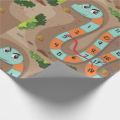 Schlangen-Leiter-Spiel Geschenkpapier (Ecke)