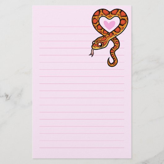 Schlangen-Liebe Briefpapier (Vorderseite)