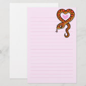 Schlangen-Liebe Briefpapier (Vorne/Hinten)