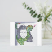 Schlangen-Liebe Postkarte (Stehend Vorderseite)