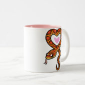 Schlangen-Liebe Zweifarbige Tasse (VorderseiteRechts)