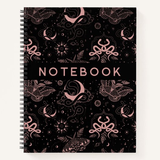 Schlangen Moons Moths Magisch Notizblock (Vorderseite)