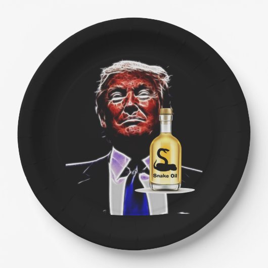 Schlangen-Öl-Verkäufer Papierplatte Pappteller (Vorderseite)