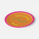 Schlangen-PapierTeller-Tiergeburtstags-Party Pappteller (Schrägansicht)