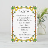 Schlangen-Party Einladung (Stehend Vorderseite)